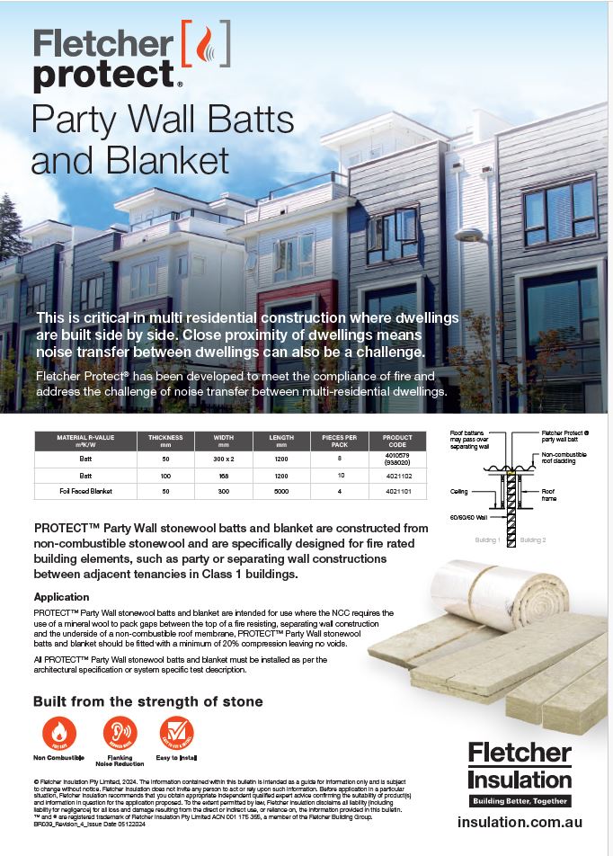 Rockwool Insulation | Fletcher Fireseal Party Wall Insulation Batts
