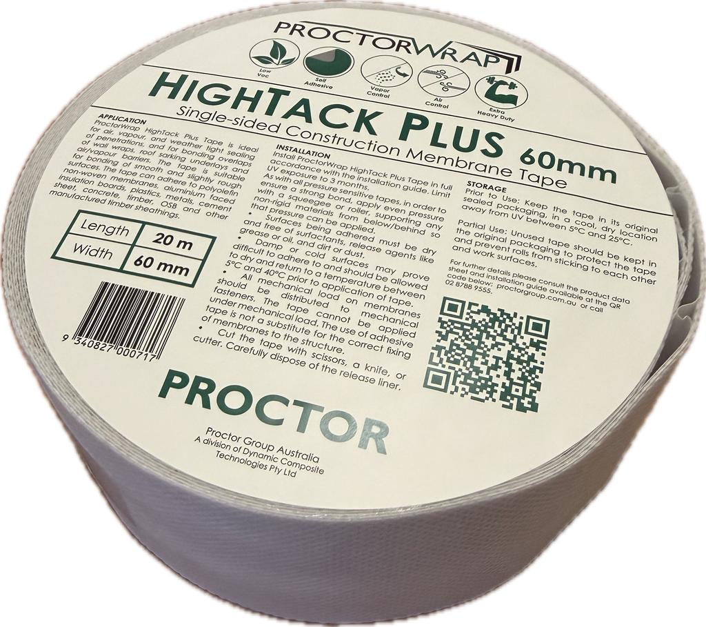 ProctorWrap High Tack Tape 60mm x 20M White